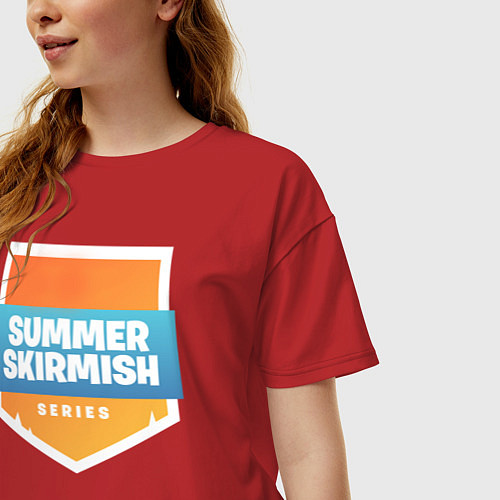 Женская футболка оверсайз Summer Skirmish / Красный – фото 3