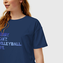 Футболка оверсайз женская Volleyball, цвет: тёмно-синий — фото 2