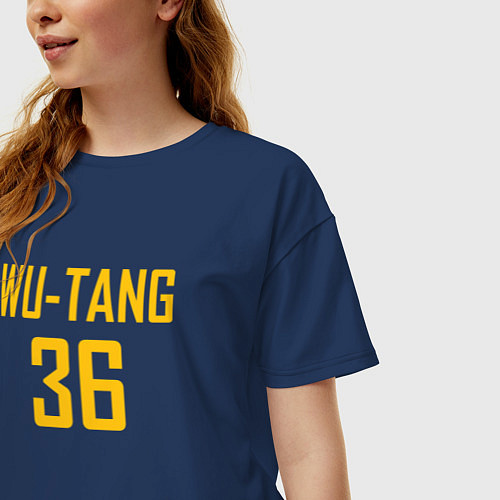 Женская футболка оверсайз Wu-Tang 36 / Тёмно-синий – фото 3