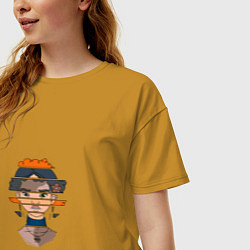 Футболка оверсайз женская NILETTO, цвет: горчичный — фото 2