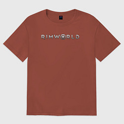 Футболка оверсайз женская RimWorld logo, цвет: кирпичный