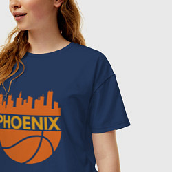 Футболка оверсайз женская Phoenix, цвет: тёмно-синий — фото 2