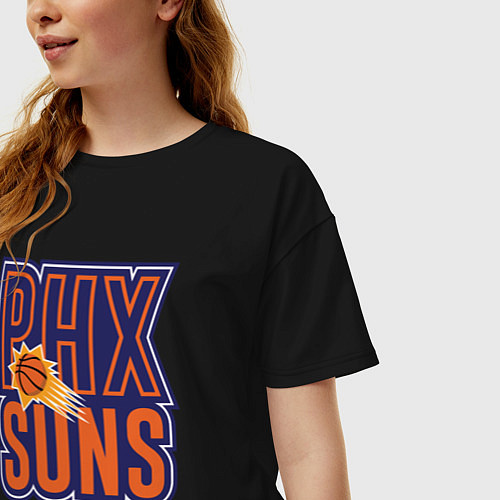 Женская футболка оверсайз PHX Suns / Черный – фото 3