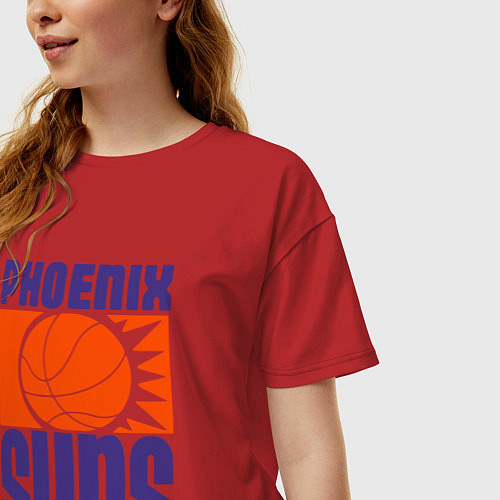 Женская футболка оверсайз Phoenix Suns / Красный – фото 3