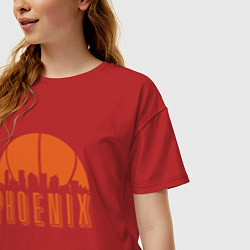 Футболка оверсайз женская Phoenix City, цвет: красный — фото 2