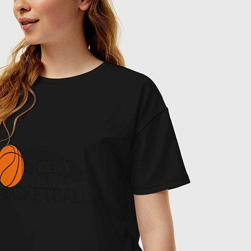 Женская футболка оверсайз Basketball Phoenix / Черный – фото 3