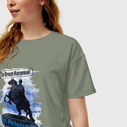 Футболка оверсайз женская The Bronze Horseman, цвет: авокадо — фото 2