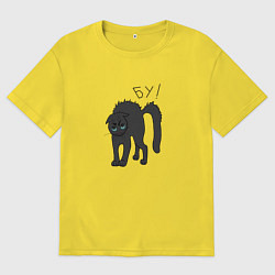 Футболка оверсайз женская Котик Бу!, цвет: желтый