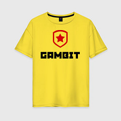 Футболка оверсайз женская Gambit, цвет: желтый