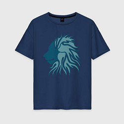 Футболка оверсайз женская Super Lion, цвет: тёмно-синий