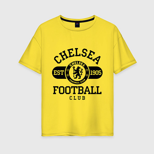 Женская футболка оверсайз Chelsea Football Club / Желтый – фото 1