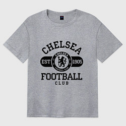 Футболка оверсайз женская Chelsea Football Club, цвет: меланж
