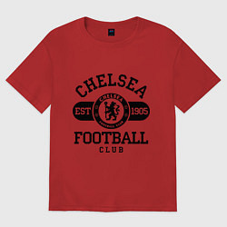 Футболка оверсайз женская Chelsea Football Club, цвет: красный