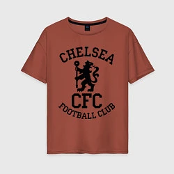 Футболка оверсайз женская Chelsea CFC, цвет: кирпичный