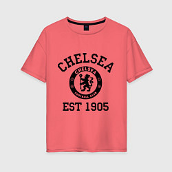 Футболка оверсайз женская Chelsea 1905 цвета коралловый — фото 1