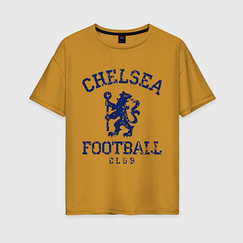 Женская футболка оверсайз Chelsea FC: Lion / Горчичный – фото 1