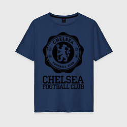 Футболка оверсайз женская Chelsea FC: Emblem, цвет: тёмно-синий