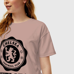 Футболка оверсайз женская Chelsea FC: Emblem, цвет: пыльно-розовый — фото 2