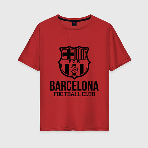 Женская футболка оверсайз Barcelona FC / Красный – фото 1