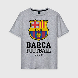 Футболка оверсайз женская Barcelona Football Club, цвет: меланж