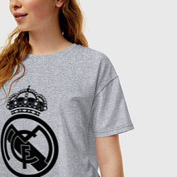 Футболка оверсайз женская Real Madrid, цвет: меланж — фото 2
