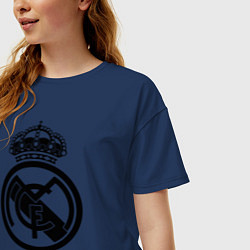 Футболка оверсайз женская Real Madrid, цвет: тёмно-синий — фото 2