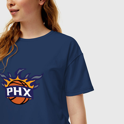 Женская футболка оверсайз Phoenix Suns / Тёмно-синий – фото 3