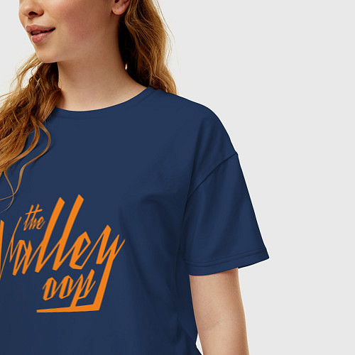 Женская футболка оверсайз The Valley Oop / Тёмно-синий – фото 3
