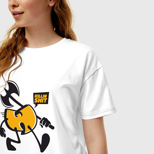 Женская футболка оверсайз Wu-Tang Killn / Белый – фото 3