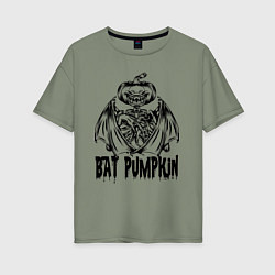 Футболка оверсайз женская Bat pumpkin, цвет: авокадо