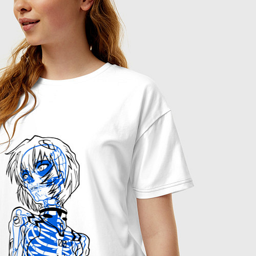 Женская футболка оверсайз Evangelion / Белый – фото 3
