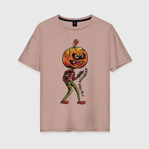 Женская футболка оверсайз Забей на Хэллоуин! / Пыльно-розовый – фото 1
