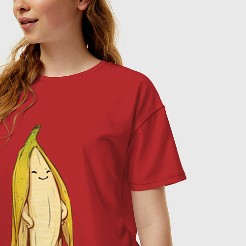 Женская футболка оверсайз Банан / Красный – фото 3