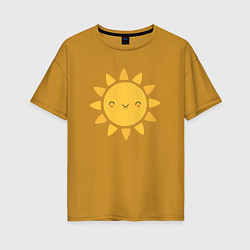 Женская футболка оверсайз Smiling Sun