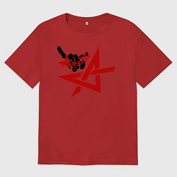 Футболка оверсайз женская Алиса коза, цвет: красный