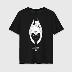 Футболка оверсайз женская Luna из Доты 2 Moon Rider, цвет: черный