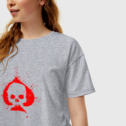 Футболка оверсайз женская GEARS OF WAR Z, цвет: меланж — фото 2