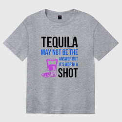 Футболка оверсайз женская Tequila, цвет: меланж