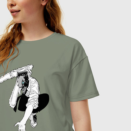 Женская футболка оверсайз Демон Дэндзи / Авокадо – фото 3