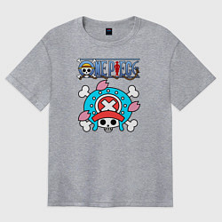 Футболка оверсайз женская One Piece Тони Тони Чоппер, цвет: меланж