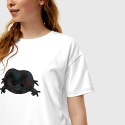 Футболка оверсайз женская Настроение дождевой лягушки, цвет: белый — фото 2