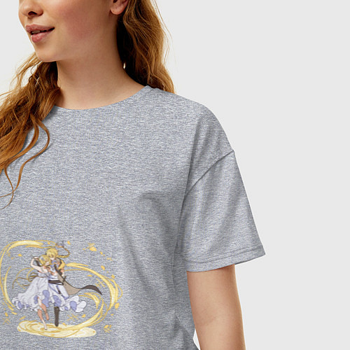 Женская футболка оверсайз Путешественники / Меланж – фото 3