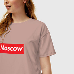 Футболка оверсайз женская Moscow, цвет: пыльно-розовый — фото 2