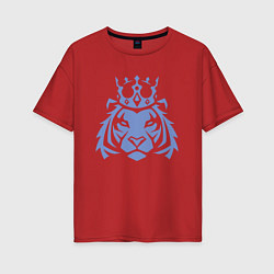 Футболка оверсайз женская Царь Тигр, цвет: красный