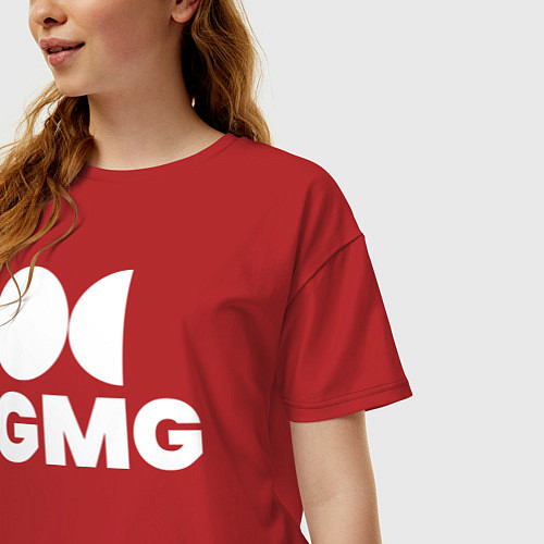 Женская футболка оверсайз GMG / Красный – фото 3