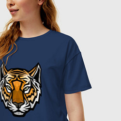 Футболка оверсайз женская Тигруля, цвет: тёмно-синий — фото 2