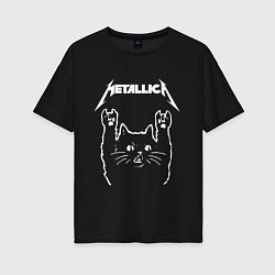 Футболка оверсайз женская METALLICA МЕТАЛЛИКА, цвет: черный