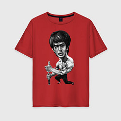 Футболка оверсайз женская Bruce Lee, цвет: красный