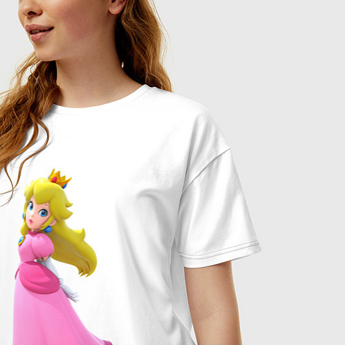 Женская футболка оверсайз Princess Peach / Белый – фото 3