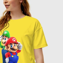 Футболка оверсайз женская Mario Bros, цвет: желтый — фото 2